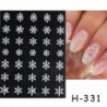 Szín: H-331 - Lézeres pillangó matricák körmökhöz szuper fényes csillogó 3D láng varjú szív hópehely körmök