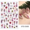 Szín: STZ-CS102 - Lézeres pillangó matricák körmökhöz szuper fényes csillogó 3D láng varjú szív hópehely körmök