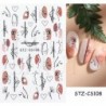 Szín: STZ-CS108 - Lézeres pillangó matricák körmökre szuper fényes csillogó 3D láng varjú szív hópehely köröm