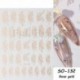 Szín: SO-132 Rose Gold - Lézeres pillangó matricák körmökhöz szuper fényes csillogó 3D láng varjú szív hópehely