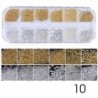 Szín: 772-10 - 12Rácsos Nail Art Mini Fém Gyöngyök Arany Ezüst Apró Rozsdamentes Acél Kaviár Gyöngyök 0,6-2,0mm 3D