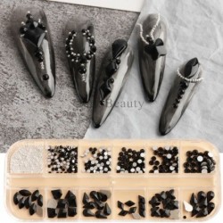 Szín: 12GPZ-6 - 12Rácsos Nail Art Mini fém gyöngyök arany ezüst apró rozsdamentes acél kaviár gyöngyök 0,6-2,0 mm 3D