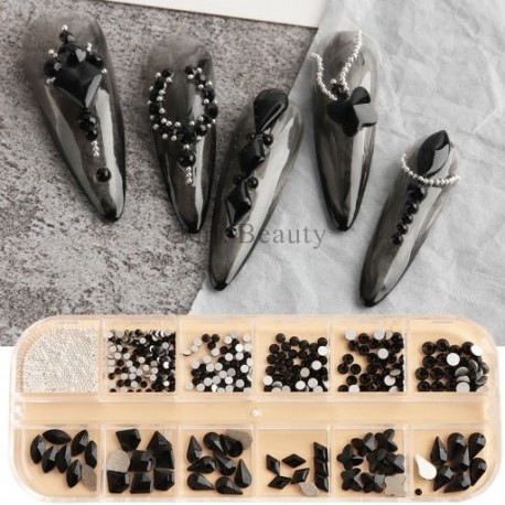 Szín: 12GPZ-6 - 12Rácsos Nail Art Mini fém gyöngyök arany ezüst apró rozsdamentes acél kaviár gyöngyök 0,6-2,0 mm 3D