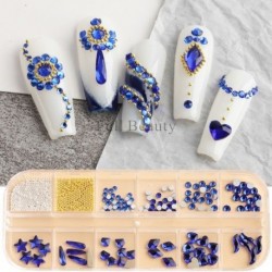 Szín: 12GPZ-5 - 12Rácsos Nail Art Mini Fém Gyöngyök Arany Ezüst Apró Rozsdamentes Acél Kaviár Gyöngyök 0,6-2,0mm 3D