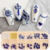Szín: 12GPZ-5 - 12Rácsos Nail Art Mini Fém Gyöngyök Arany Ezüst Apró Rozsdamentes Acél Kaviár Gyöngyök 0,6-2,0mm 3D