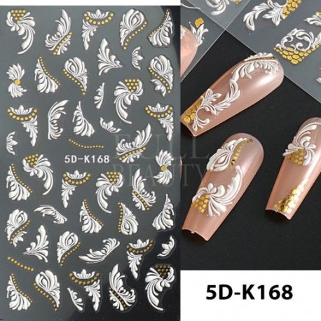 Szín: 5D-K168 - 5D medúza körömmatricák tengeri állatok dekoráció nyári strand hullám köröm matricák márvány