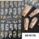 Szín: 5D-K170 - 5D medúza körömmatricák tengeri állatok dekoráció nyári strand hullám köröm matricák márvány