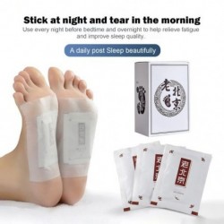 60db/doboz Méregtelenítő lábpárnák bambusz ecet természetes gyógynövény toxinok tisztító ragasztó tapaszok vakolat