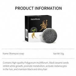 Szín: samponos szappan - Polygonum Hair Sötétítő sampon Haj Sötétítő Sampon Szappan Szilárd sampon Fekete Szezám