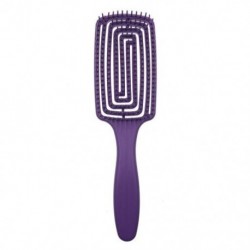 Szín: lila - Tartós hajkefe fejbőr masszázs fésű üreges női szalon gumi csúszásgátló nyél Fodrászat formázás