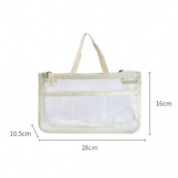 Szín: pezsgő - Átlátszó utazó kozmetikai táska, női piperecikk-szervező kültéri, többfunkciós vízálló női