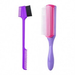 2db Hajformázó kefe Búzaszalma Detangle Hajkefe & Edge Control Hajfésű Szalon Fodrász Hajkefe Tangle Női Fésű