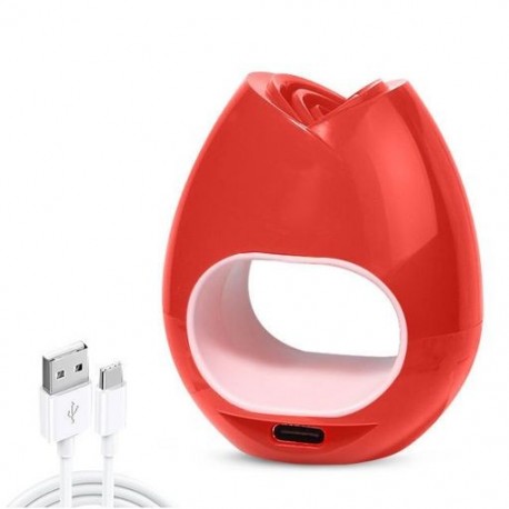 Piros szín - Körömszárító MINI 16W USB UV LED lámpa Körömdíszítő manikűr Eszközök Rose Shape Design Gyorsan