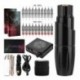 Szín: fekete EU - Hordozható LED motoros tetováló szerszámgép készlet tetováló toll szett tartós smink,