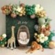 Szín: léggömbkészlet 13 - Jungle Safari Theme ballons Garland Arch Kit trópusi pálmalevelekkel gyerekeknek születésnapi