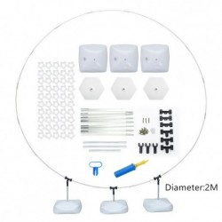 Szín: Fiber Round 2M - Balloon Arch Kit állítható léggömbíves állvány vízzel feltölthető talppal esküvői