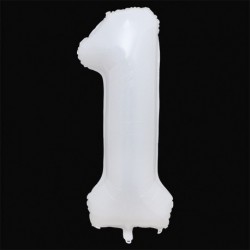Szín: 1 - 40 hüvelykes fehér számos fólia lufi 0-9 matricával Boldog születésnapot esküvői parti dekoráció