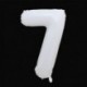 Szín: 7-es szám - 40 hüvelykes fehér számos fólia lufi 0-9 matricával Boldog születésnapot esküvői parti dekoráció