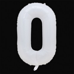 Szín: 0 - 40 hüvelykes fehér számos fólia lufi 0-9 matricával Boldog születésnapot esküvői parti dekoráció