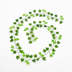 Szín: 6-os stílus - 1 db 230 cm-es zöld szőlőselyem mesterséges borostyán lógó levél füzér növények