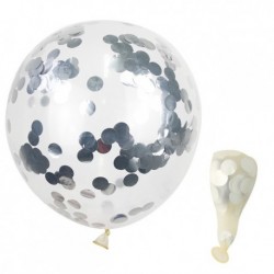 Szín: ezüst - 10 db 12 hüvelykes arany konfetti latex léggömbök születésnapi buli esküvői karácsonyi lakberendezési