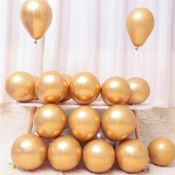 Szín: fém arany - 1Szett díszdoboz formájú fényes fém léggömbök Króm varázslatos hosszú ballon Valentin-napi