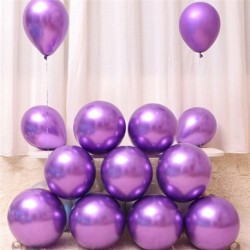 Szín: fém lila - 1Szett díszdoboz formájú fényes fém léggömbök króm varázslatos hosszú ballon Valentin-napi