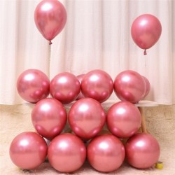 Szín: Metal Rose - 1Szett díszdoboz formájú fényes fém léggömbök króm varázslatos hosszú ballon Valentin-napi