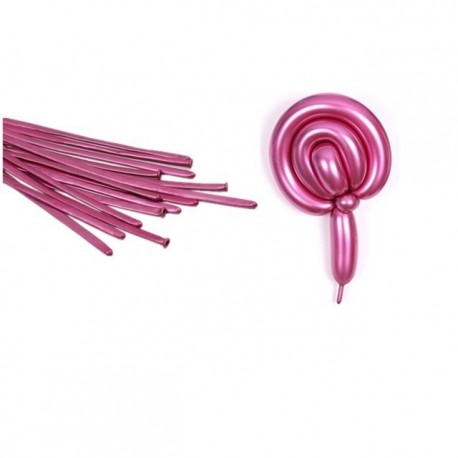 Szín: Magic Rose - 1Szett díszdoboz formájú fényes fém léggömbök króm varázslatos hosszú ballon Valentin-napi