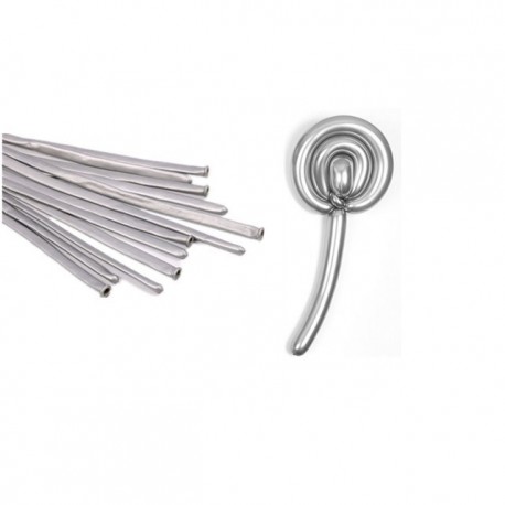 Szín: Magic Silver - 1Szett díszdoboz formájú fényes fém léggömbök króm varázslatos hosszú ballon Valentin-napi