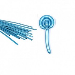 Szín: Magic Blue - 1Szett díszdoboz formájú fényes fém léggömbök króm varázslatos hosszú ballon Valentin-napi