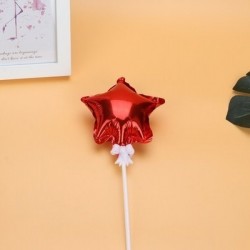 Szín: 1db csillagpiros - Új boldog karácsonyt átlátszó konfetti léggömb torta teteje születésnapi parti dekoráció