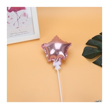 Szín: 1db csillag rózsaszín - Új boldog karácsonyt átlátszó konfetti léggömb torta teteje születésnapi parti