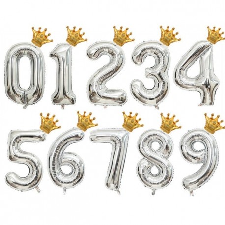 Szín: ezüst - 40 hüvelykes arany rózsa arany korona szám fólia léggömb 1. 3. születésnapi parti esküvői ballon