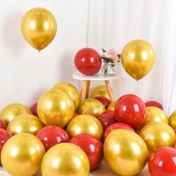 Szín: 5 arany 5 rubin - 10db/tétel Fém Rózsa Arany Ezüst Kék Zöld Lila Ballon Esküvő Boldog születésnapot Latex Fém