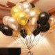 Fekete szín - 10db/tétel 10 hüvelykes arany fekete latex hélium léggömbök esküvői születésnapi léggömbök