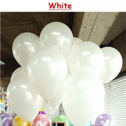 Fehér szín - 10db/tétel 10 hüvelykes arany fekete latex hélium léggömbök esküvői születésnapi léggömbök