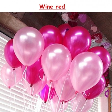 Szín: borvörös - 10db/tétel 10 hüvelykes arany fekete latex hélium léggömbök esküvői születésnapi léggömbök