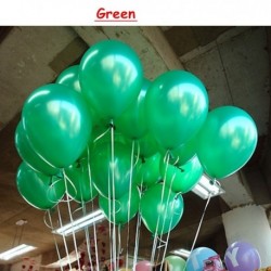 Szín: zöld - 10db/tétel 10 hüvelykes arany fekete latex hélium léggömbök esküvői születésnapi léggömbök