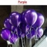 Szín: lila - 10db/tétel 10 hüvelykes arany fekete latex hélium léggömbök esküvői születésnapi léggömbök babazuhany