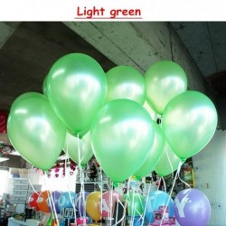 Szín: világos zöld - 10db/tétel 10 hüvelykes arany fekete latex hélium léggömbök esküvői születésnapi léggömbök