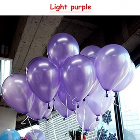 Szín: világos lila - 10db/tétel 10 hüvelykes arany fekete latex hélium léggömbök esküvői születésnapi léggömbök