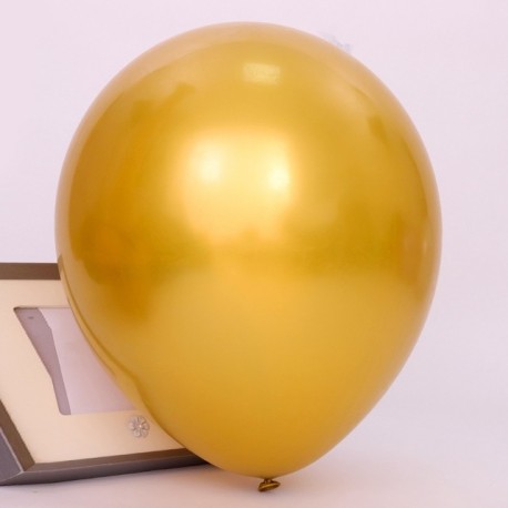 Szín: arany - 1db 18 hüvelykes fém léggömb esküvői parti léggömbök boldog születésnapot 4D fém króm fólia