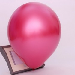 Szín: Rózsa vörös - 1db 18 hüvelykes fémes léggömb esküvői parti léggömbök boldog születésnapot 4D fém króm