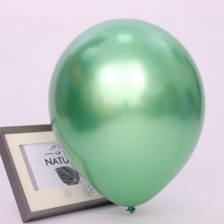 Szín: zöld - 1db 18 hüvelykes fémes léggömb esküvői parti léggömbök boldog születésnapot 4D fém króm fólia