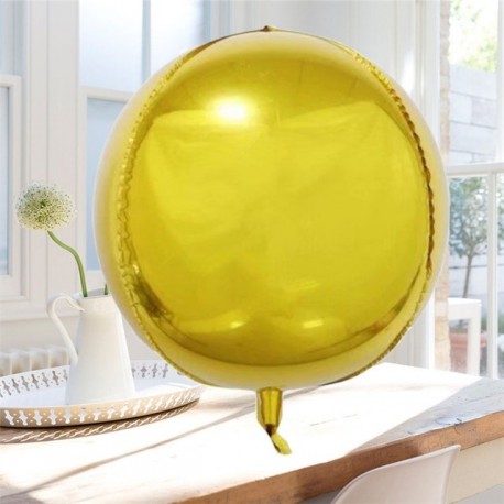 Szín: Arany 4D - 1db 18 hüvelykes fémes léggömb esküvői parti léggömbök boldog születésnapot 4D fém króm fólia