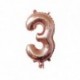 Szín: Rózsarany 3 - 1 db 32 hüvelykes rózsa arany ezüst alumínium fólia szám lufi 0-9 születésnapi esküvői