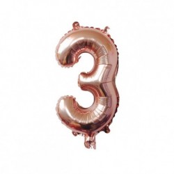 Szín: Rózsarany 3 - 1 db 32 hüvelykes rózsa arany ezüst alumínium fólia szám lufi 0-9 születésnapi esküvői