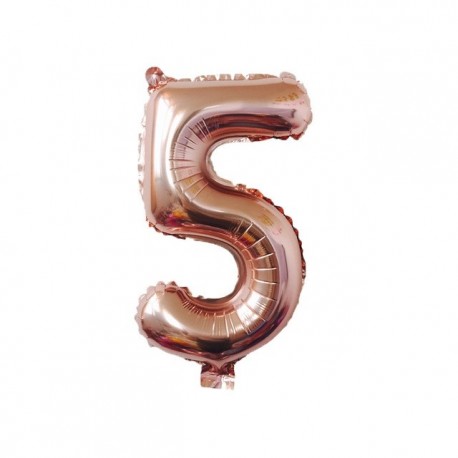 Szín: Rose gold 5 - 1 db 32 hüvelykes rózsa arany ezüst alumínium fólia szám lufi 0-9 születésnapi esküvői