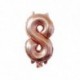 Szín: Rose gold 8 - 1 db 32 hüvelykes rózsa arany ezüst alumínium fólia szám lufi 0-9 születésnapi esküvői